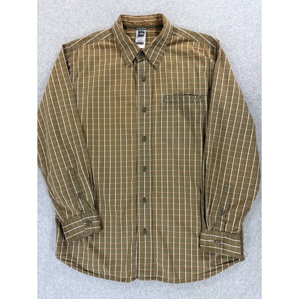 The North Face Plaid 100% Cotton Long Sleeve Button Down Shirt (Men's Large)